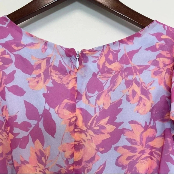 AMANDA UPRICHARD Dede Top Blouse Floral Ruffle Colorful Midsummer Coastal Size S - Picture 9 of 12